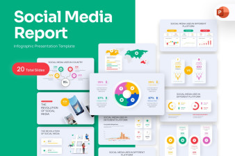 Social Media Report Template PowerPoint Template